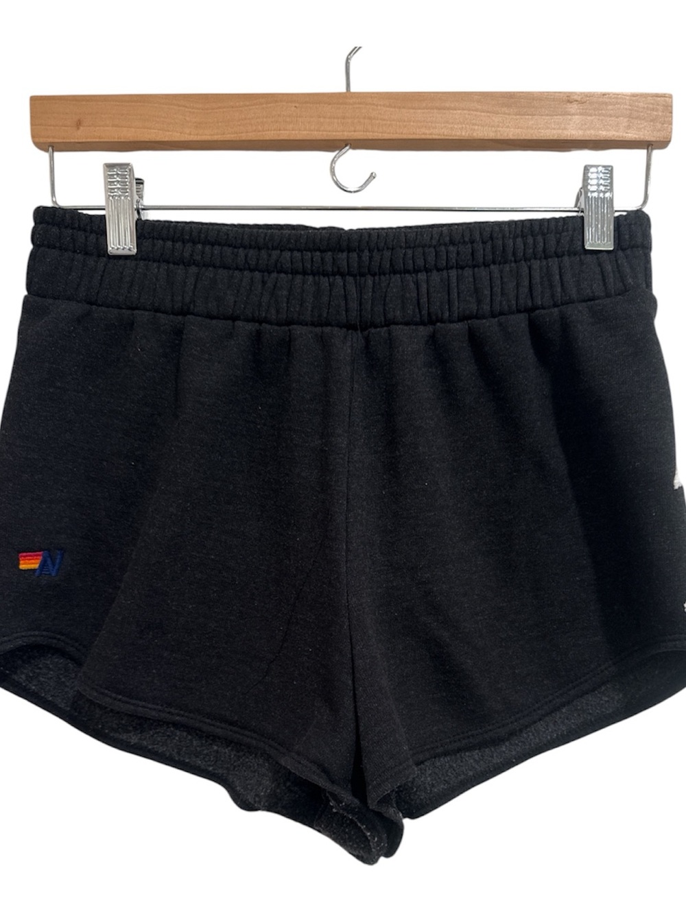 Aviator Nation Black with White Bolt Shorts Size Medium